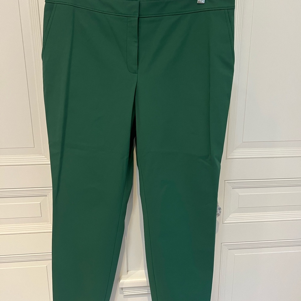Lafayette 148 Chic Green Straight Leg Women's Pants NWT